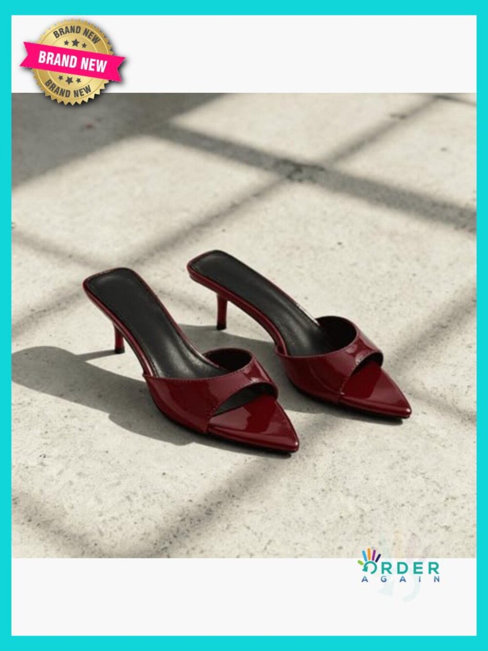 Kitten Heels Pointed Open Toe Slingback Mules Sandals Wedding Party Dress Shoes - Picture 6 of 6